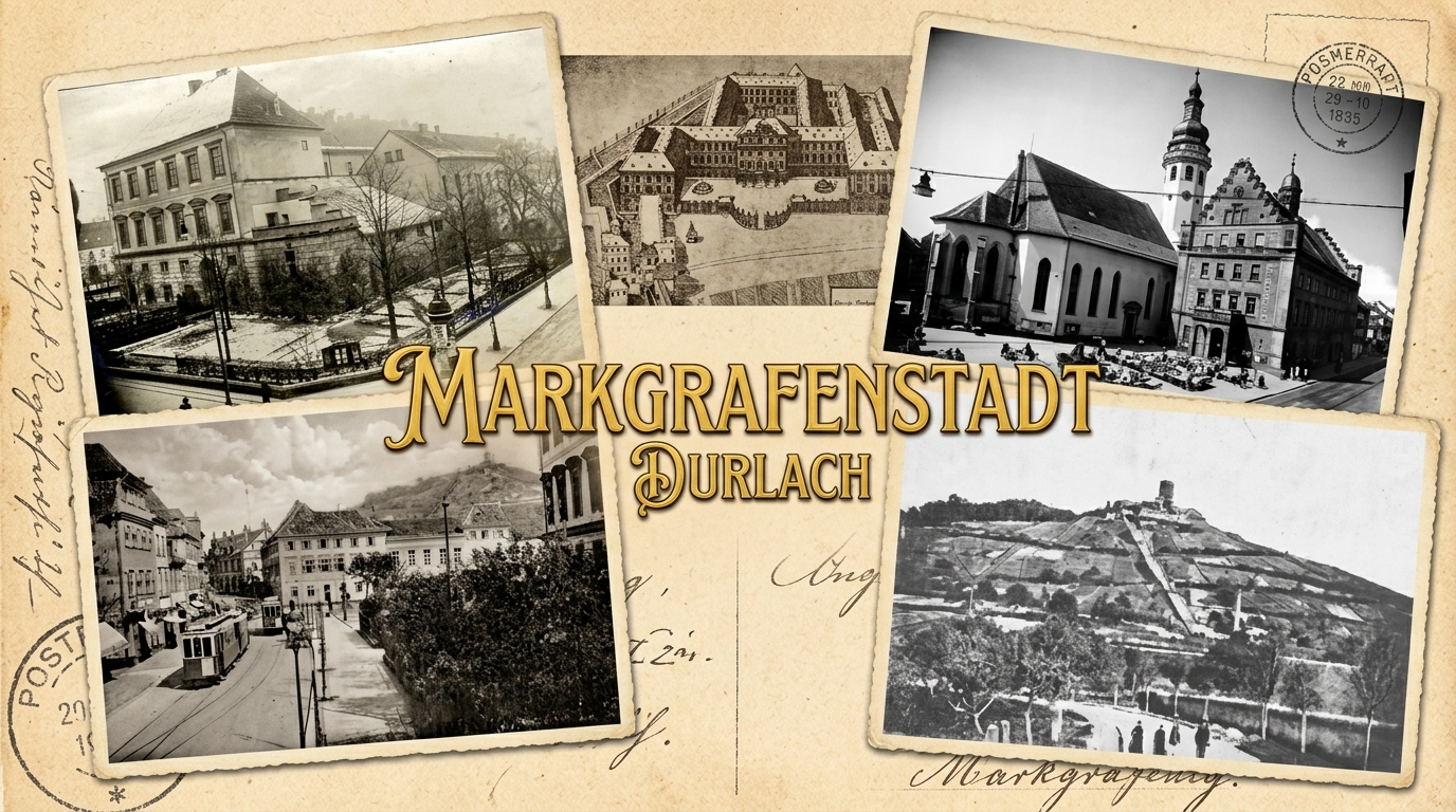 Historische Collage der Markgrafenstadt Durlach